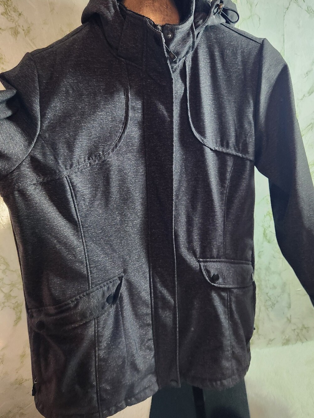 ZEROXPOSUR Charcoal Gray with Faux Fur Lining